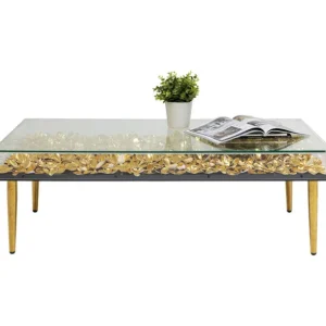 Sale KARE Design Coffee Table Gold Flowers 120x60