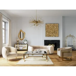 Outlet KARE Design Coffee Table Gold Rush 120x120cm