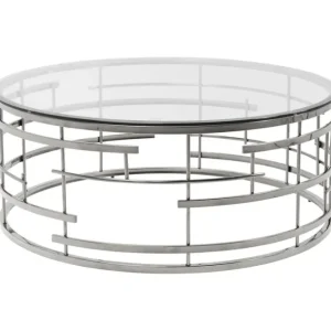 Best KARE Design Coffee Table Jupiter Silver Ø100cm