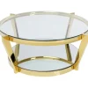 Outlet KARE Design Coffee Table Monocolo Gold Ø90cm