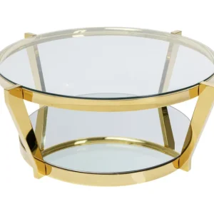 Outlet KARE Design Coffee Table Monocolo Gold Ø90cm