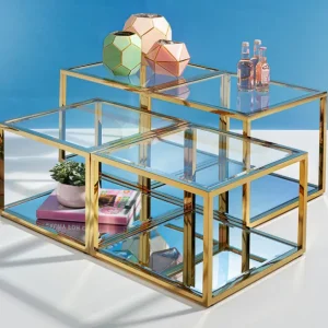 Hot KARE Design Coffee Table Orion Gold (4/Set)