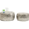 New KARE Design Coffee Table Pebbles Deluxe Silver (2/Set)