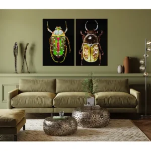 New KARE Design Coffee Table Pebbles Deluxe Silver (2/Set)