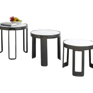 Clearance KARE Design Coffee Table Perelli Black (3/Set)