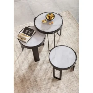 Clearance KARE Design Coffee Table Perelli Black (3/Set)