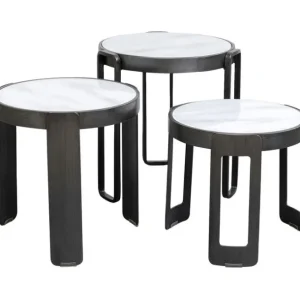 Clearance KARE Design Coffee Table Perelli Black (3/Set)