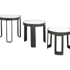 Clearance KARE Design Coffee Table Perelli Black (3/Set)