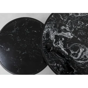 Outlet KARE Design Coffee Table Roma Black (2/Set)