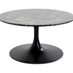 Best KARE Design Coffee Table Schickeria Marble Black Ø80cm