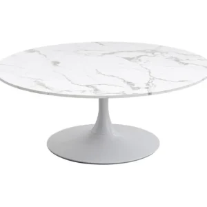 Sale KARE Design Coffee Table Schickeria Marble White Ø110cm
