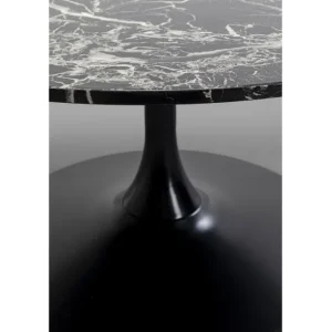 Best KARE Design Coffee Table Schickeria Marble Black Ø80cm