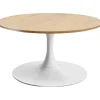 Fashion KARE Design Coffee Table Schickeria Oak White  Ø80cm