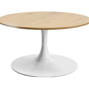 Fashion KARE Design Coffee Table Schickeria Oak White  Ø80cm