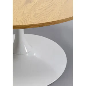 Fashion KARE Design Coffee Table Schickeria Oak White Ø80cm