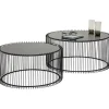 Fashion KARE Design Coffee Table Wire Black (2/Set)