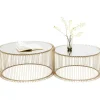 Fashion KARE Design Coffee Table Wire Brass (2/Set)