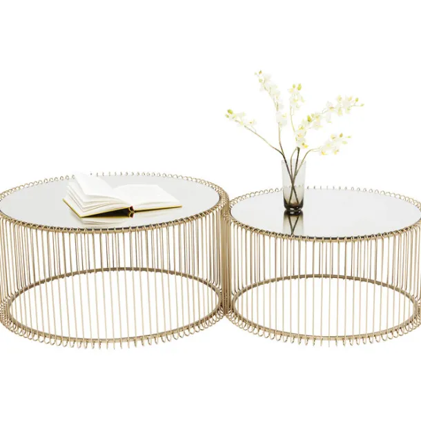 coffee_table_wire_brass_s_0.webp Fashion KARE Design Coffee Table Wire Brass (2/Set)