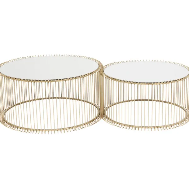 coffee_table_wire_brass_s_5.webp Fashion KARE Design Coffee Table Wire Brass (2/Set)