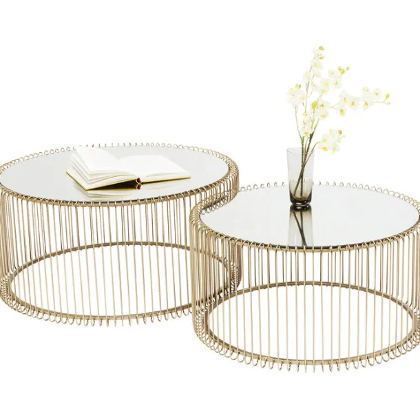 coffee_table_wire_brass_s_7.webp Fashion KARE Design Coffee Table Wire Brass (2/Set)