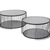 Online KARE Design Coffee Table Wire Double Bubble Black (2/Set)
