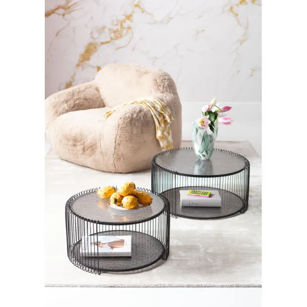 coffee_table_wire_double__1-6.webp Online KARE Design Coffee Table Wire Double Bubble Black (2/Set)