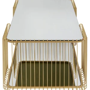 New KARE Design Coffee Table Wire Double Brass 120x60cm