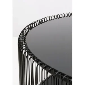 Outlet KARE Design Coffee Table Wire Double Black Ø80cm