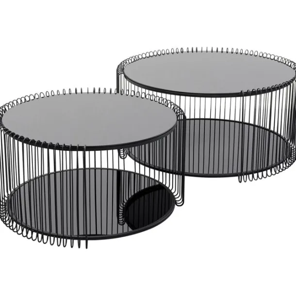 coffee_table_wire_double__4-2.webp Fashion KARE Design Coffee Table Wire Double Black (2/Set)