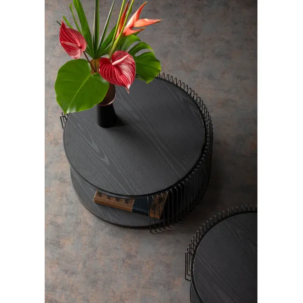 coffee_table_wire_double__4-4.webp Online KARE Design Coffee Table Wire Double Black Wood (2/Set)