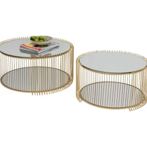 Online KARE Design Coffee Table Wire Double Brass (2/Set)