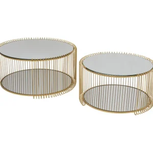 Online KARE Design Coffee Table Wire Double Brass (2/Set)