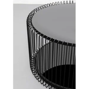 Fashion KARE Design Coffee Table Wire Double Black (2/Set)