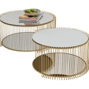 Online KARE Design Coffee Table Wire Double Brass (2/Set)