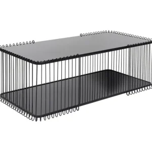New KARE Design Coffee Table Wire Double Black 120x60cm