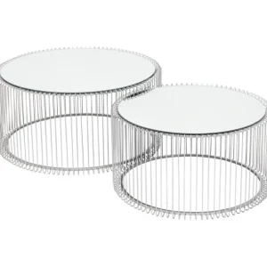 Online KARE Design Coffee Table Wire Silver (2/Set)