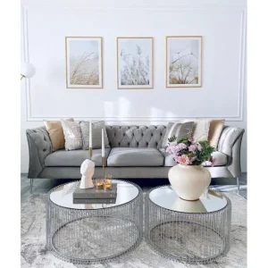 Online KARE Design Coffee Table Wire Silver (2/Set)