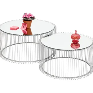 Online KARE Design Coffee Table Wire Silver (2/Set)