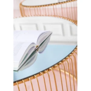 Online KARE Design Coffee Table Wire Uno Brass 60x90cm