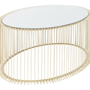 Online KARE Design Coffee Table Wire Uno Brass 60x90cm