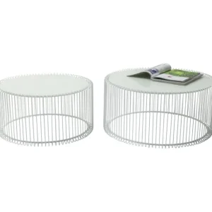 Discount KARE Design Coffee Table Wire White (2/Set)