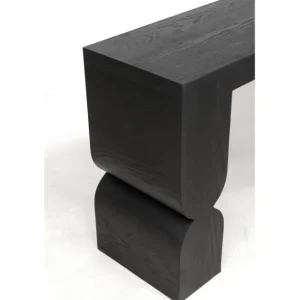 Outlet KARE Design Console Curve Black 120x76cm