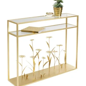 Hot KARE Design Console Flower Meadow Gold 100