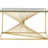Fashion KARE Design Console Laser Gold Clear Glass 120x40cm