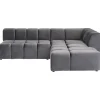 Outlet KARE Design Corner Sofa Belami Velvet Grey Right