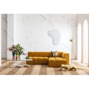 Fashion KARE Design Corner Sofa Belami Velvet Amber Right