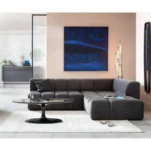 Outlet KARE Design Corner Sofa Belami Velvet Grey Right