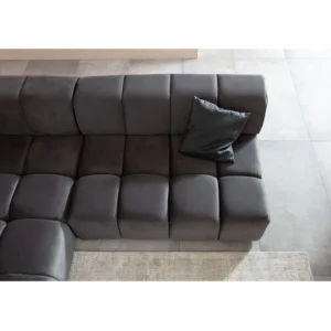 Best KARE Design Corner Sofa Belami Velvet Grey Left