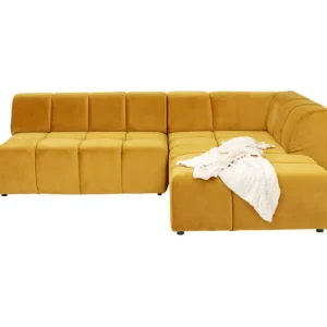 Fashion KARE Design Corner Sofa Belami Velvet Amber Right