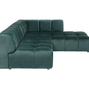 Clearance KARE Design Corner Sofa Belami Velvet Dark Green Right 265cm